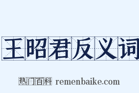 王昭君反义词是什么意思的图片